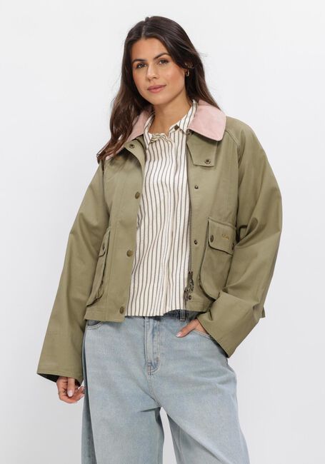 Olive BARBOUR Jacken CROPPED BEADNELL CASUAL JACKET - large