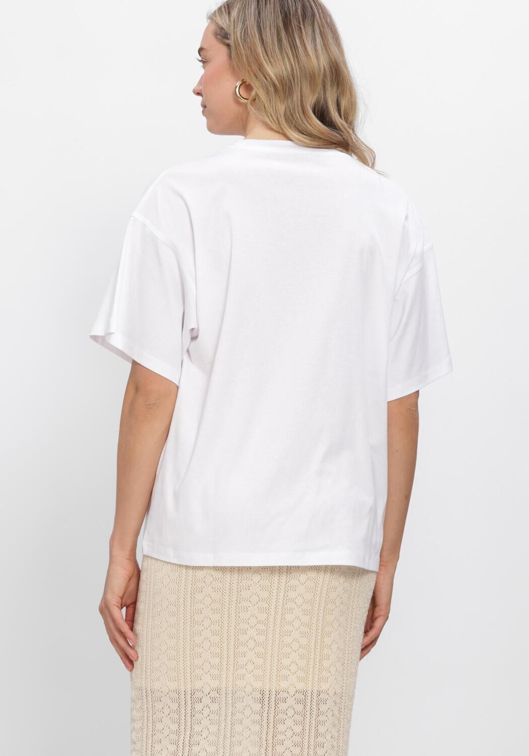 Wei&szlig;e MSCH COPENHAGEN Tops & T-shirts MSCHKINSEY MELEA TEE - large
