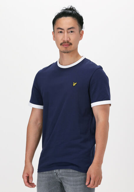 Blaue LYLE & SCOTT T-shirt RINGER T-SHIRT - large