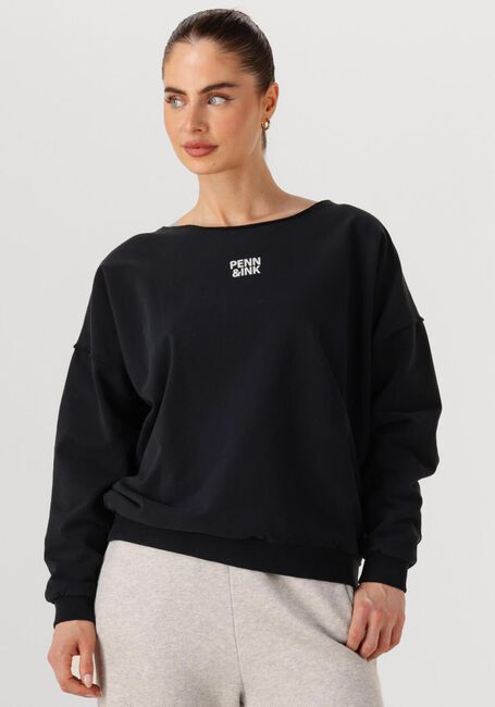 Schwarze PENN & INK Pullover SWEATER W25F1703 - large