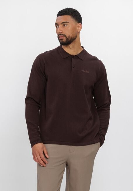 Braune PURE PATH Polo-Shirt LIGHT WEIGHT KNIT - large