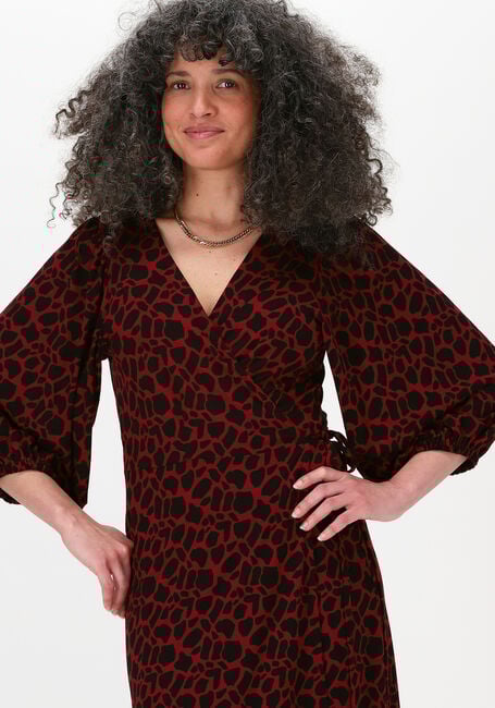 Rote JANSEN AMSTERDAM Midikleid DRESS OVERLAP - large