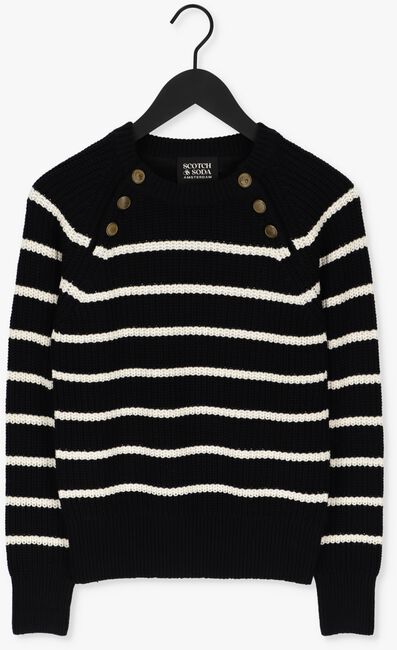 Schwarze SCOTCH & SODA Pullover KNITTED RAGLAN PULLOVER - large