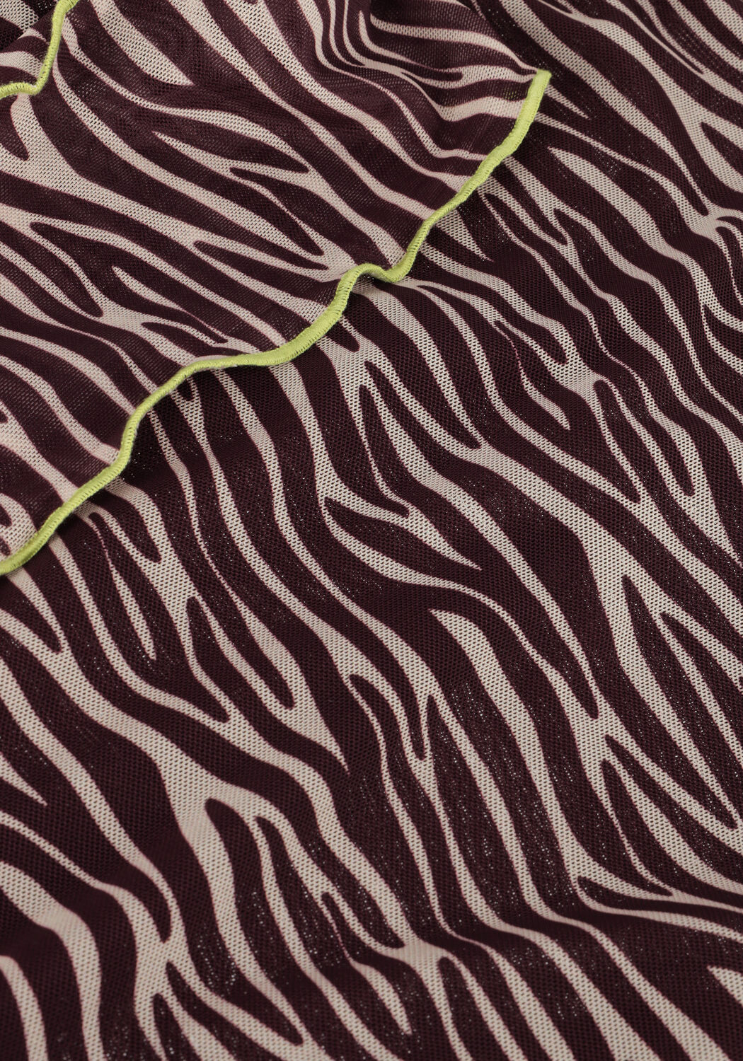 Braune COLOURFUL REBEL Top NEYO ZEBRA OVERKLOCK MESH TURTLENECK TOP - large