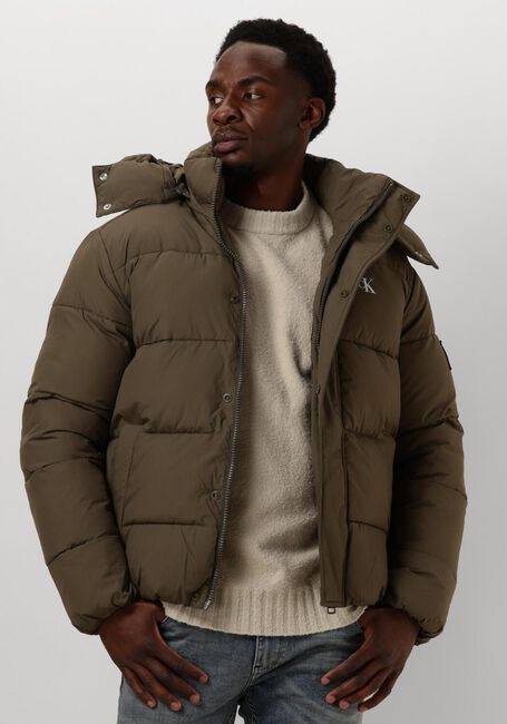 Dunkelgrün CALVIN KLEIN Wattierte Jack ESSENTIALS NON DOWN JACKET - large
