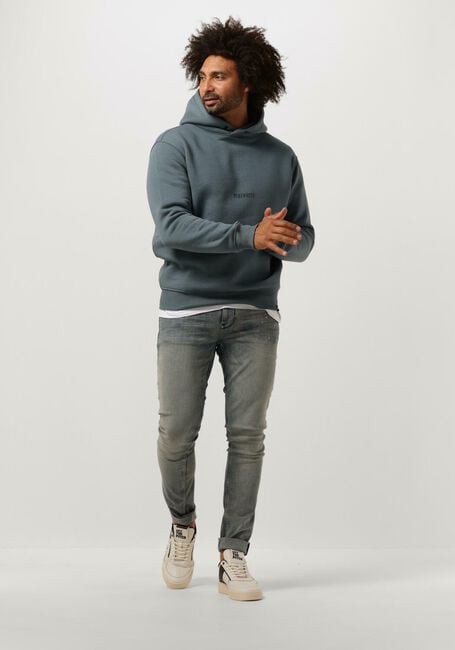 Blaue PUREWHITE Sweatshirt HOODIE WITH FRONT PRINT AND BACK ARTWORK - large