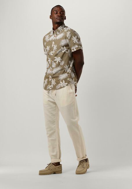 Khaki SCOTCH & SODA Casual-Oberhemd PRINTED + WASHED SHORT SLEEVE POPLIN SHIRT - large