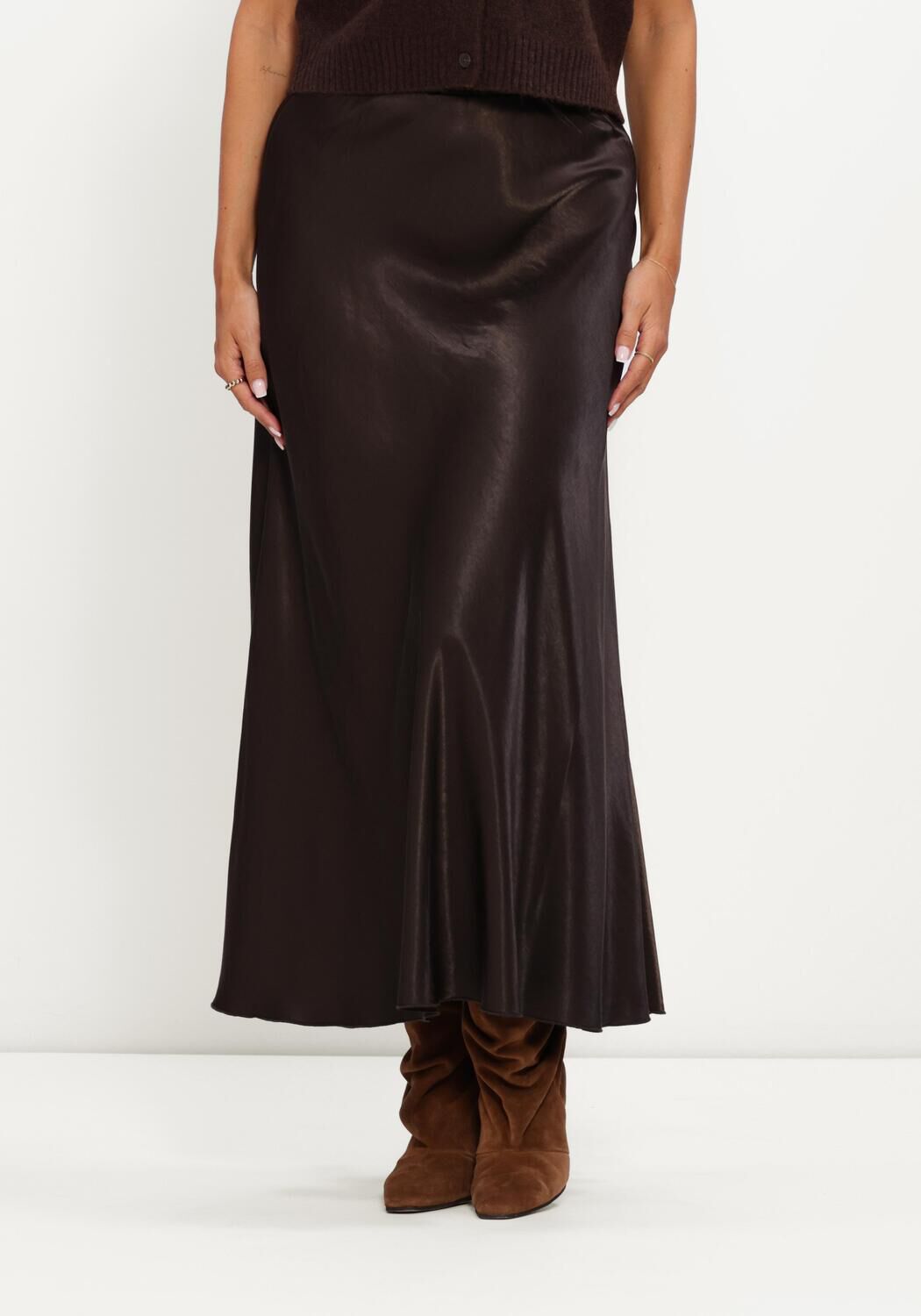 Braune MSCH COPENHAGEN Maxirock MSCHNICOLETTE ULLAS SKIRT - large