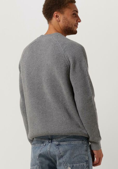 Graue LYLE & SCOTT Pullover SHAKER STITCH MOCK NECK JUMPER - large