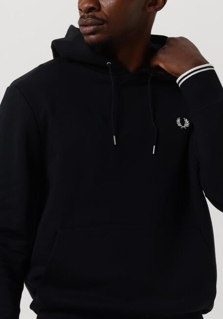 Dunkelblau FRED PERRY Pullover & Cardigans TIPPED HOODED SWEATSHIRT - large