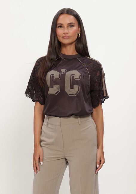 Braune CO'COUTURE Top TREYCC LOGO LACE TEE - large