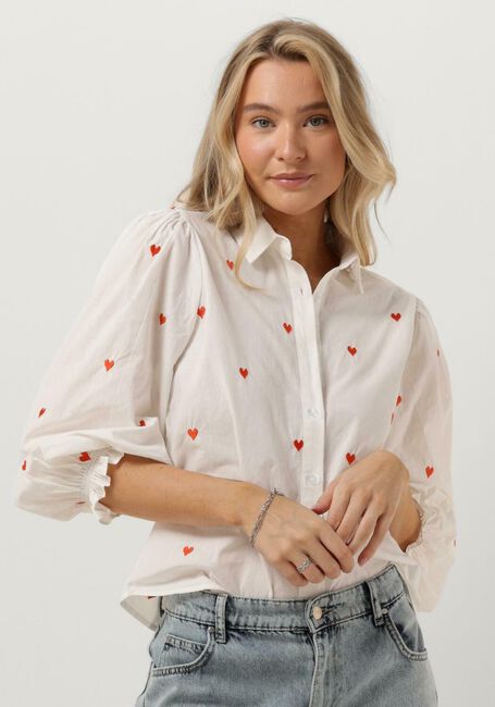 Weiße YDENCE Blusen BLOUSE CINDY HEARTS - large