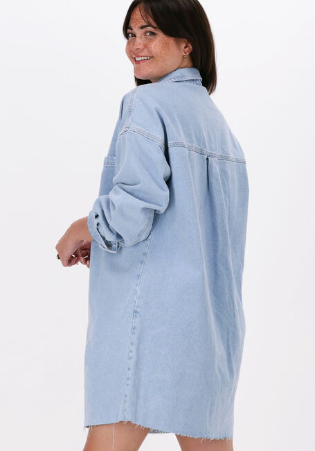 Blaue NA-KD Minikleid RAW EDGE DENIM DRESS - large