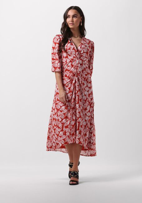 Braune SCOTCH & SODA Midikleid MIDI WRAP DRESS WITH KNOT DETAIL - large