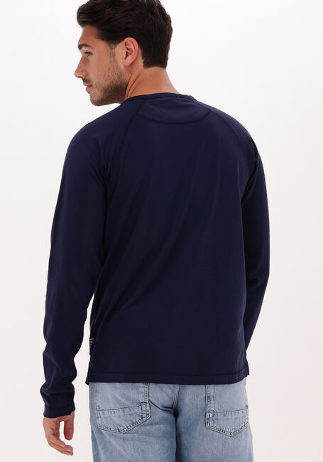 Blaue SCOTCH & SODA  GARMENT-DYED LONG-SLEEVED GRANDAD T-SHIRT - large