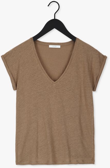 Braune BY-BAR T-shirt MILA LINEN TOP - large