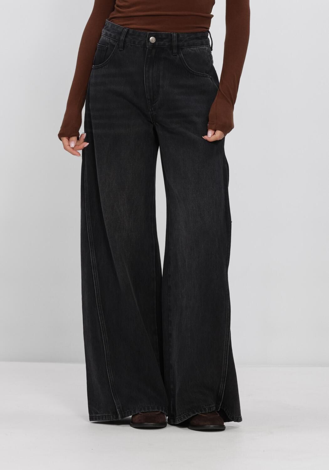 Schwarze ELEH Wide jeans EFWJ260004 - large
