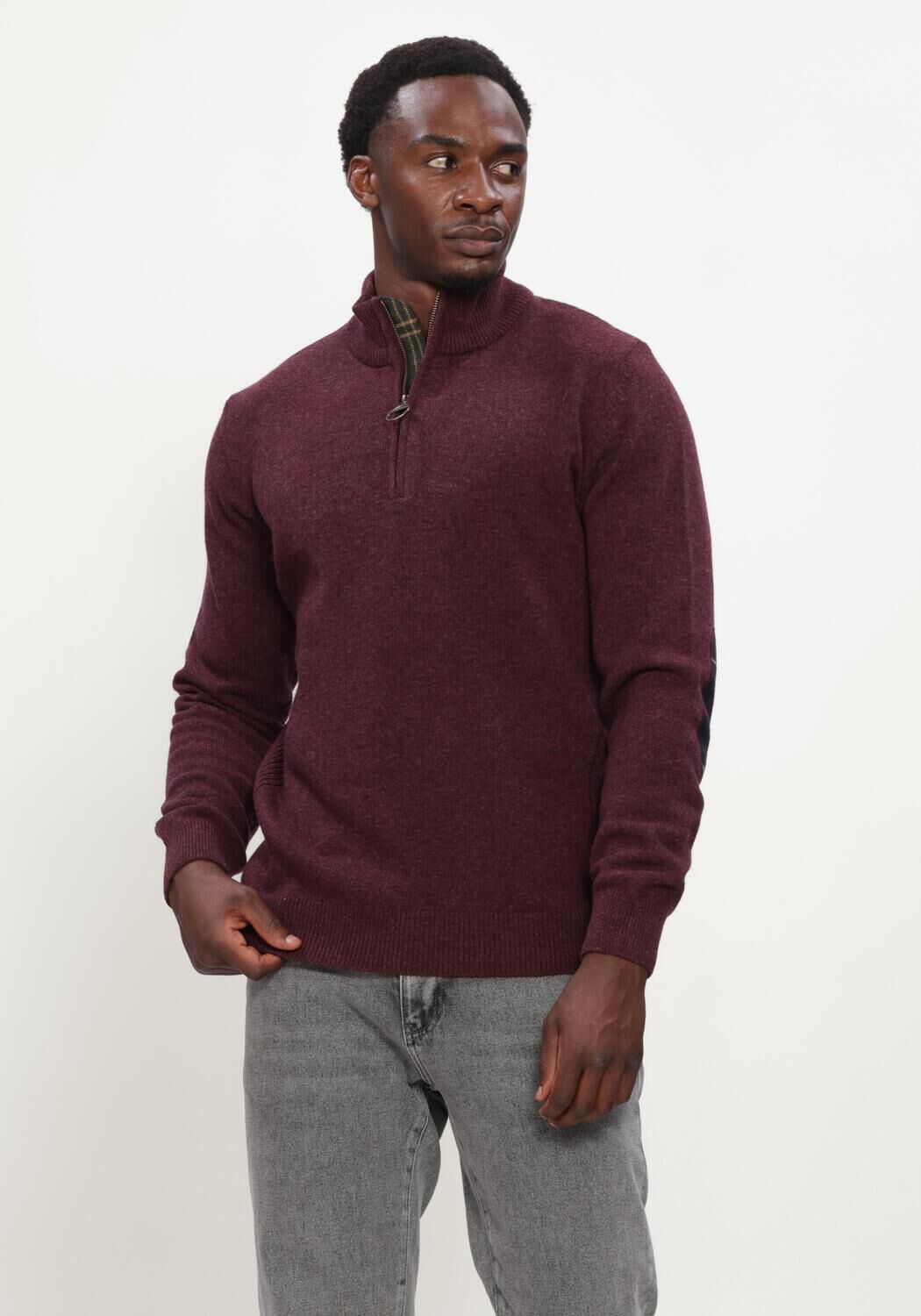 Rosane BARBOUR Pullover HOLDEN HALF ZIP KNITTED JUMPER KNITWEAR - large