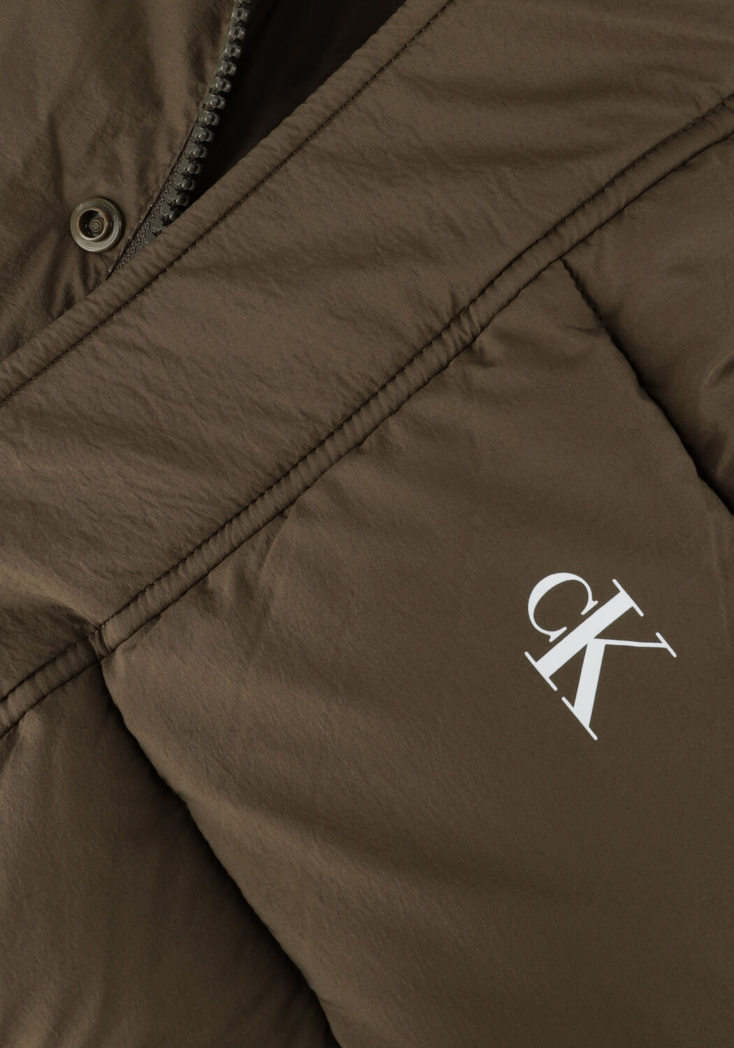 Dunkelgr&uuml;n CALVIN KLEIN Wattierte Jack ESSENTIALS NON DOWN JACKET - large