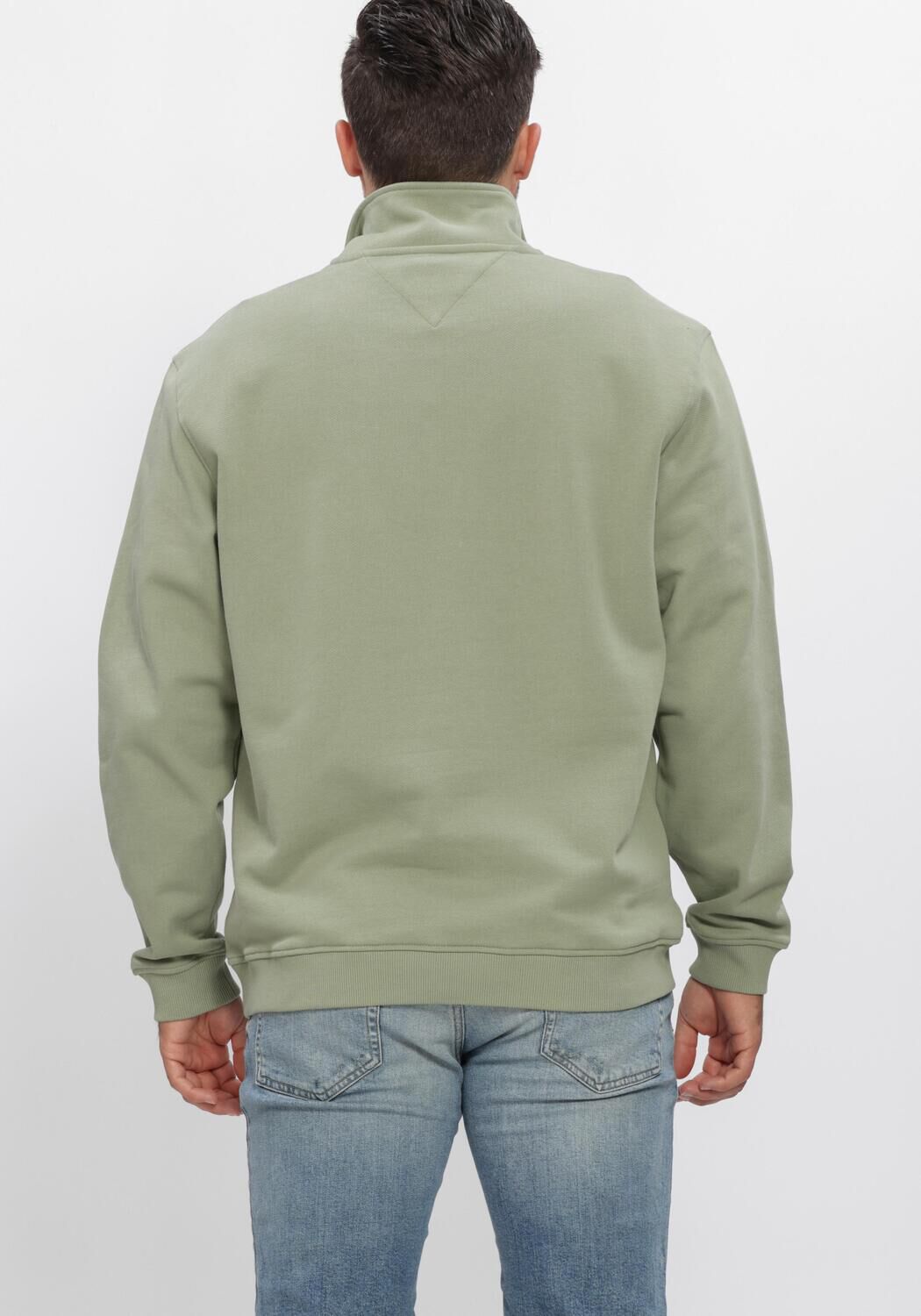 Gr&uuml;ne TOMMY JEANS Sweatshirt TJM REG BADGE QZ EXT - large