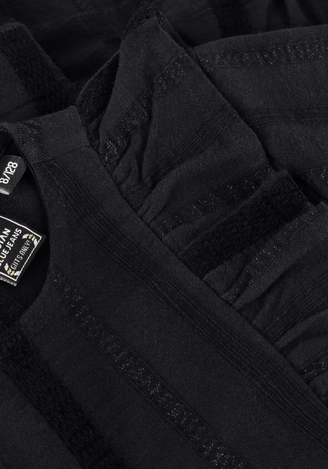 Schwarze INDIAN BLUE JEANS Minikleid RUFFLE DRESS SPARKLE - large