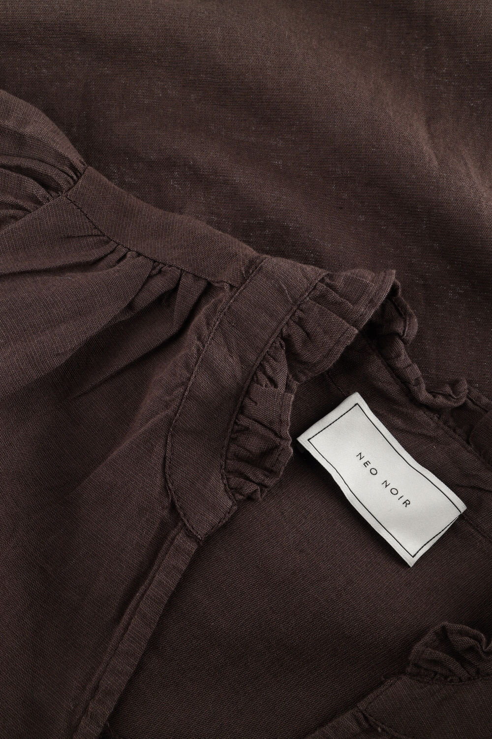 Braune NEO NOIR Blusen ODESA LINEN BLOUSE - large