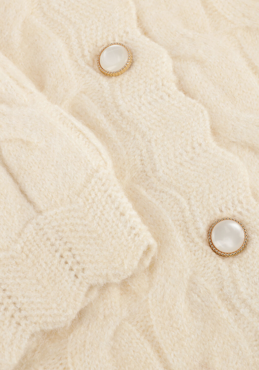 Ecru Y.A.S. Strickjacke YASBUBERA LS KNIT CARDIGAN - large