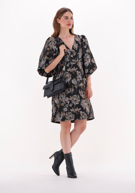 Schwarze CO'COUTURE Minikleid STELLA JACQUARD V-DRESS - large