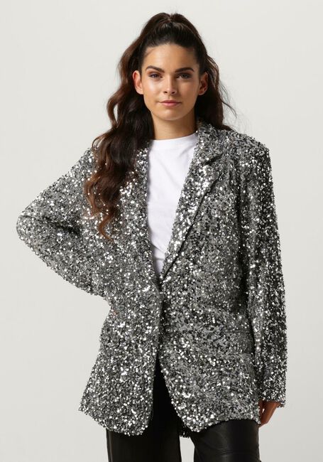 Silberne NOTRE-V Blazer NV-CHRISTINE GLITTER VELVET BLAZER - large