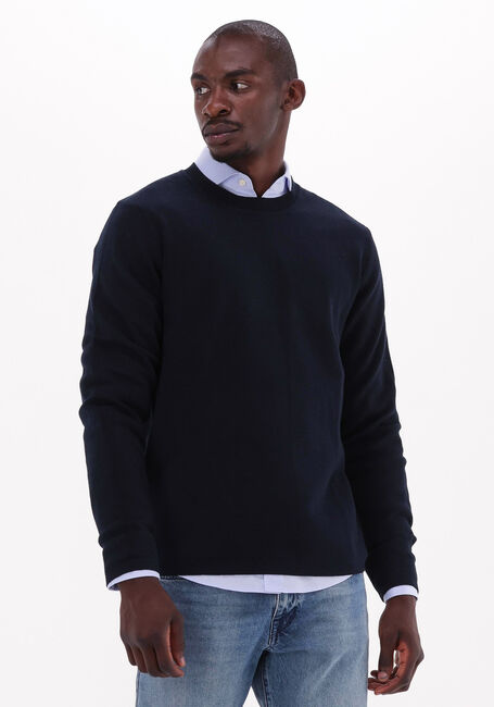 Blaue SELECTED HOMME Pullover SLHMARTIN LS KNIT CREW NECK W - large