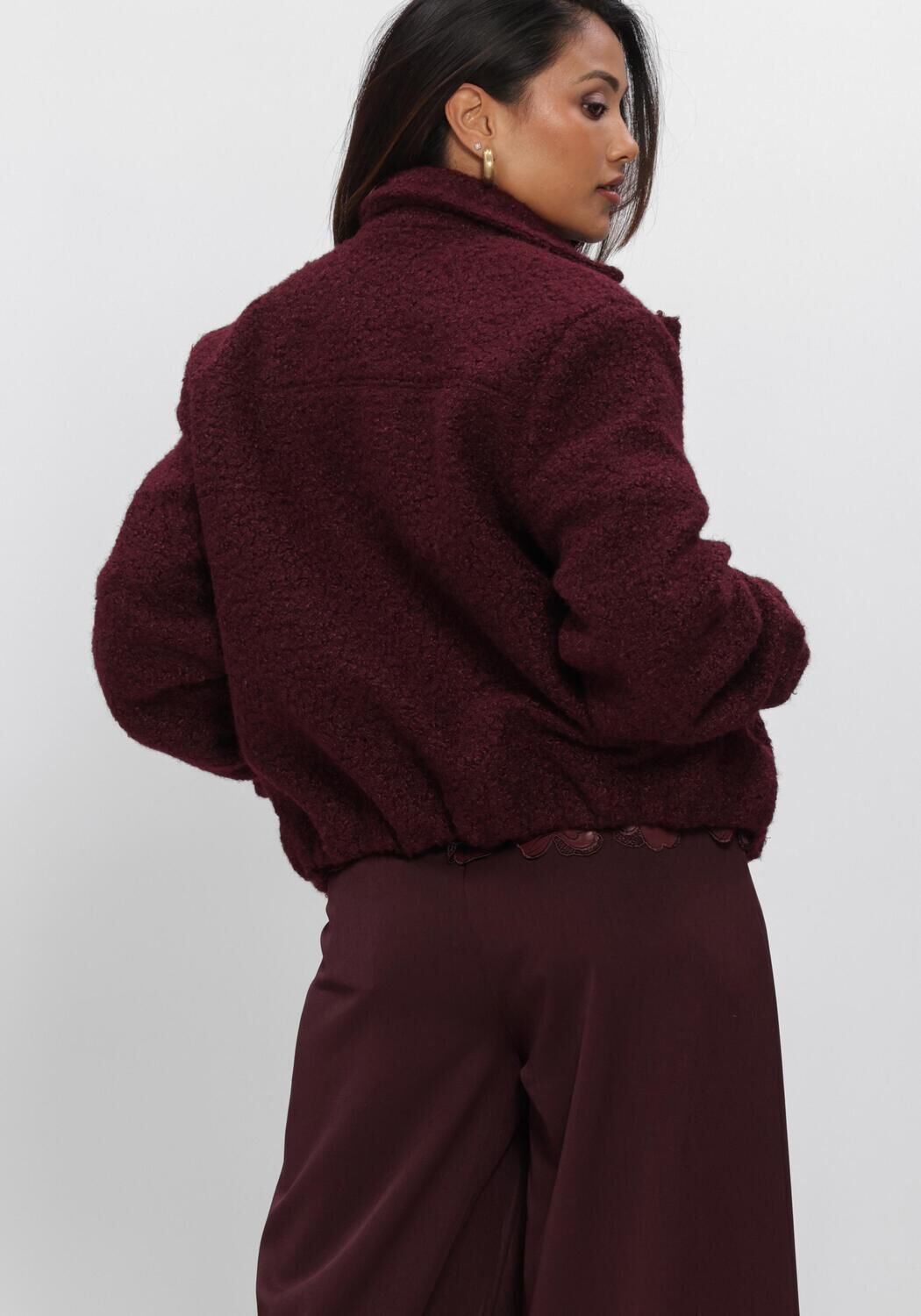 Bordeaux NUKUS Teddy-Jacke MADELIN JACKET BOUCLE - large