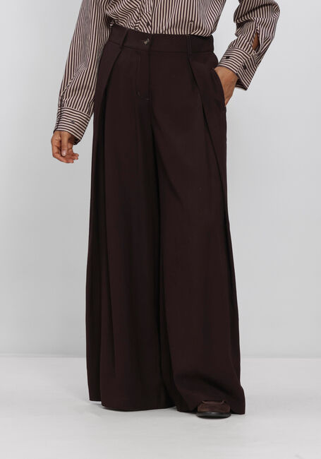 Braune SUMMUM Weite Hose TROUSERS VISCOSE TWILL - large
