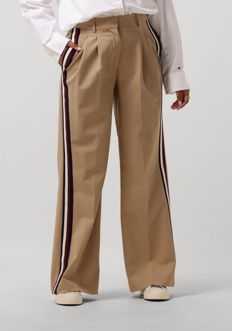 Beige TOMMY HILFIGER Weite Hose WIDE LEG PLEATED PANT - large