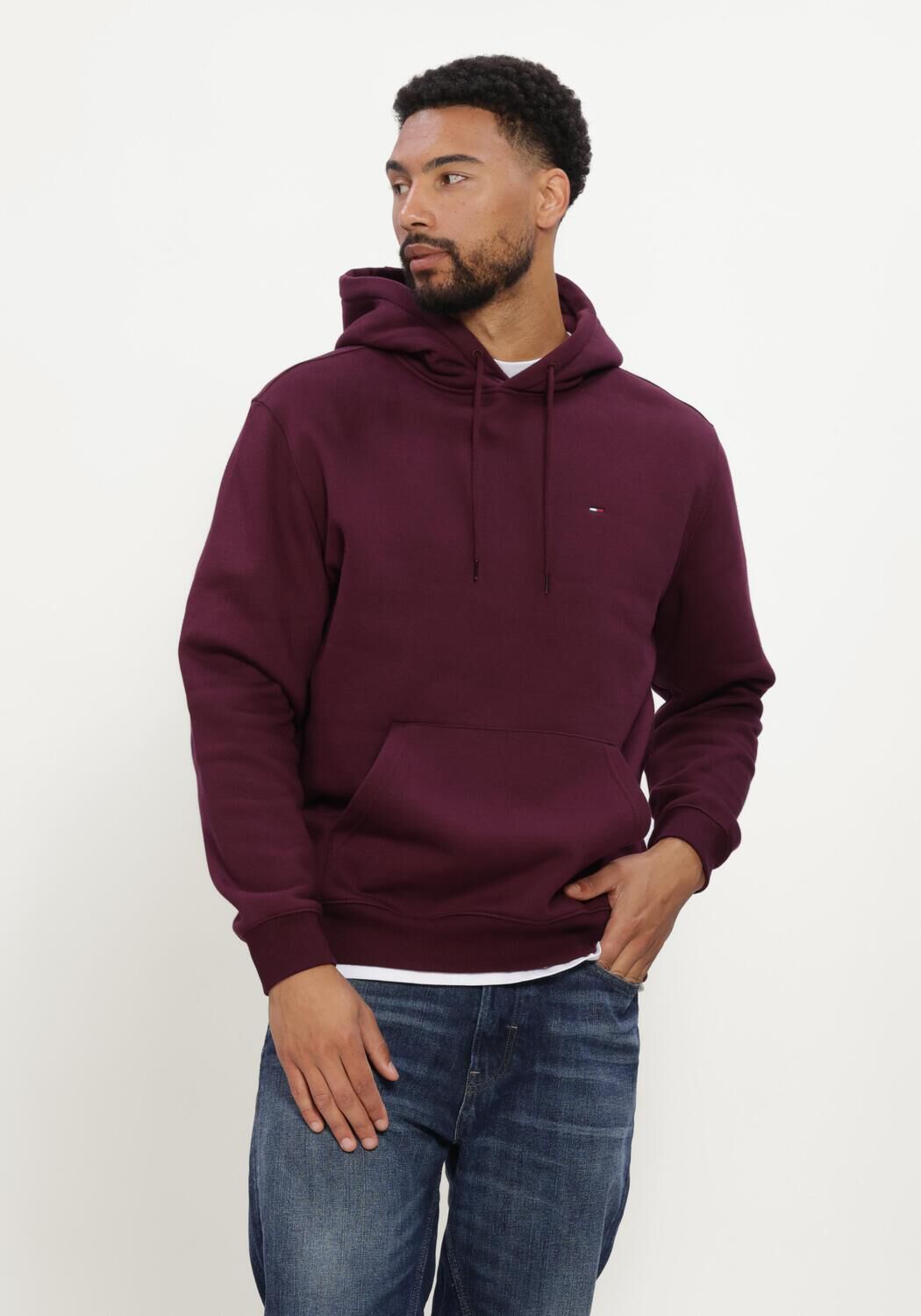 Bordeaux TOMMY JEANS Sweatshirt TJM REG S FLAG HOODIE EXT - large