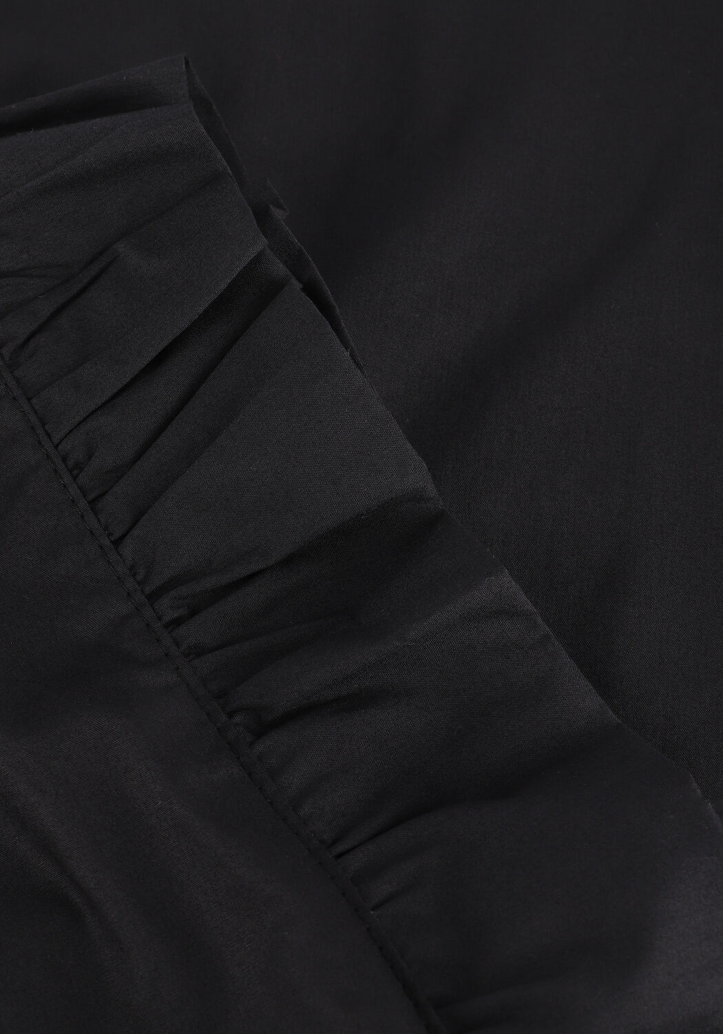 Schwarze ACCESS Midikleid DRESS WITH RUFFLES AT THE TOP - large