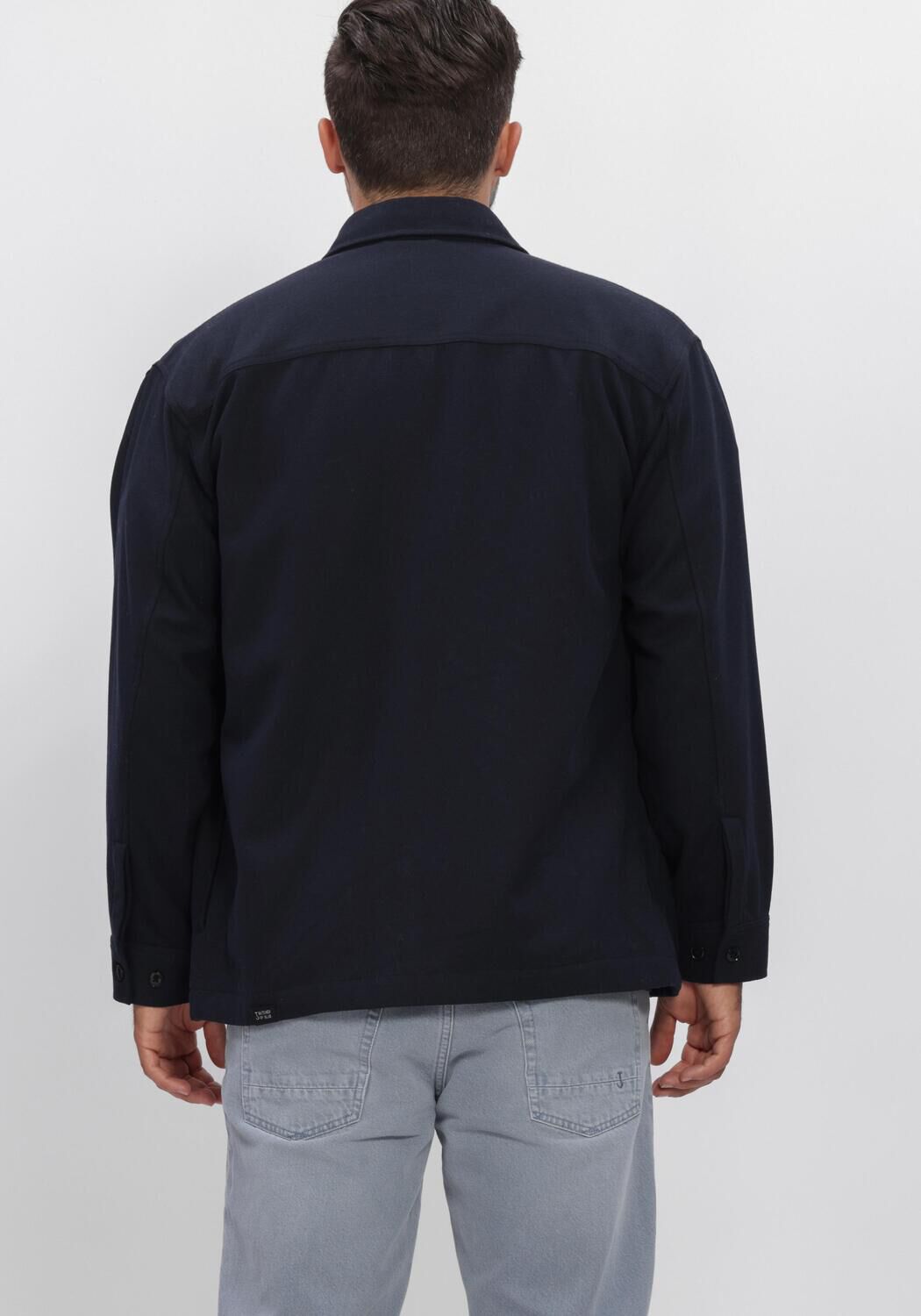 Dunkelblau BUTCHER OF BLUE Overshirt DAN WOOL OVERSHIRT - large