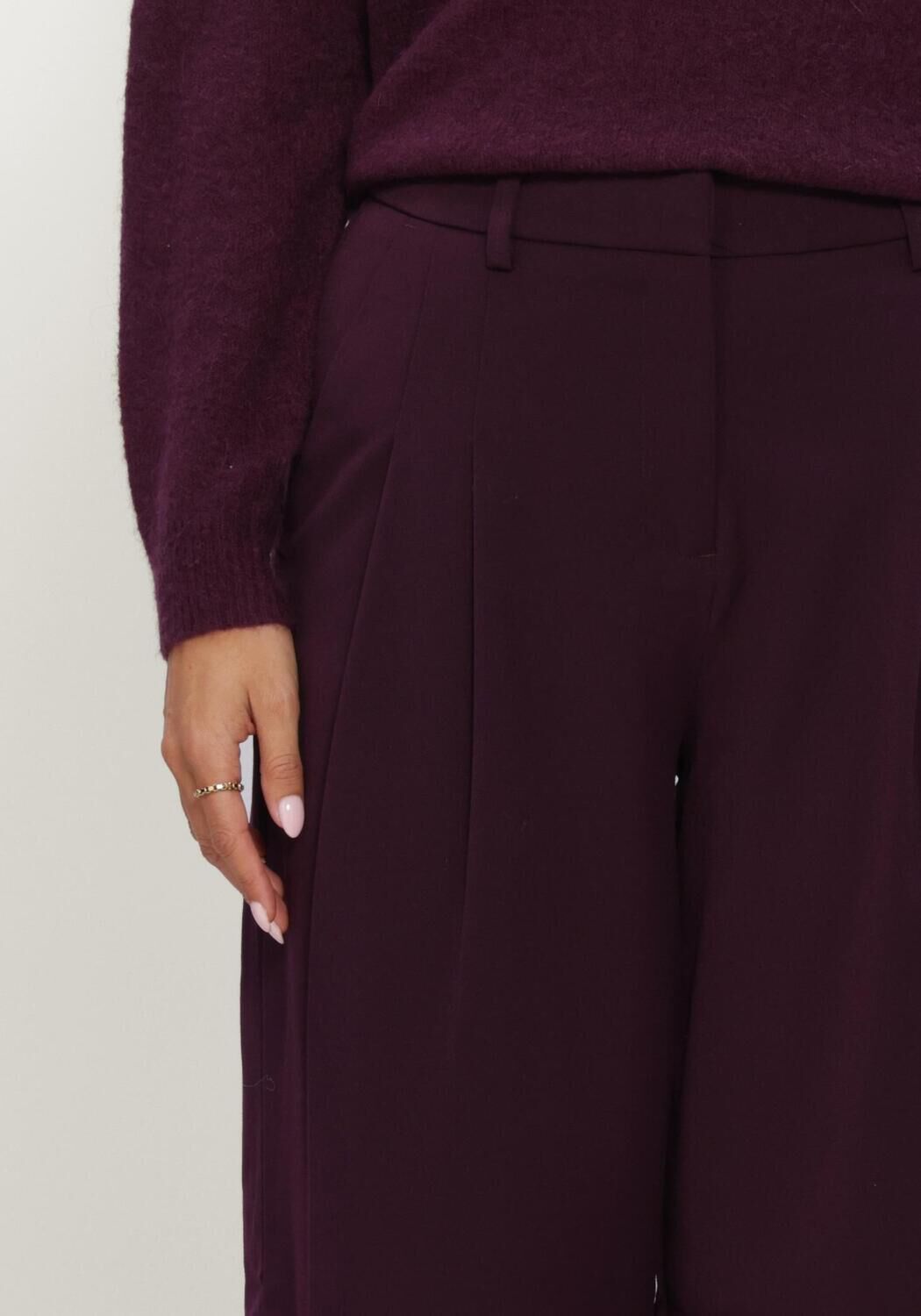 Bordeaux MSCH COPENHAGEN Hose MSCHHENRIKA HW PANTS - large