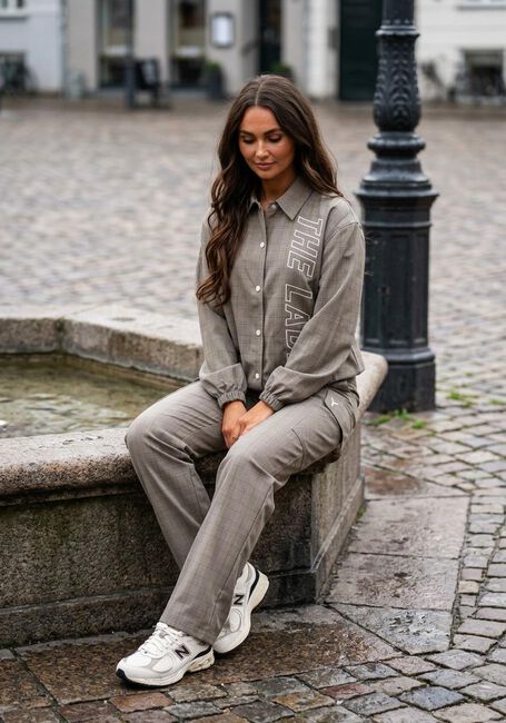 Camelfarbene ALIX THE LABEL Cargohosen LADIES WOVEN CHECK CARGO PANTS - large