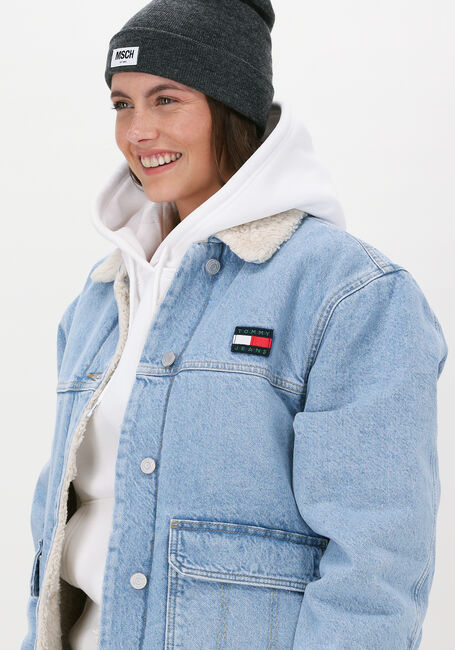 Hellblau TOMMY JEANS Jeansjacke WORKER SHERPA JCKT BE715 SVLBR - large