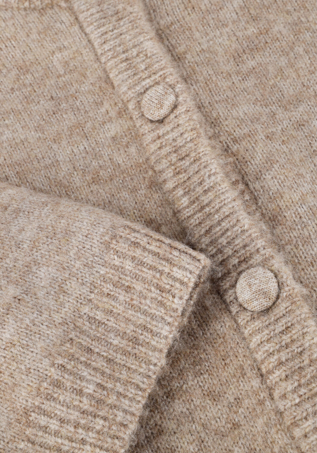 Beige EDITED Strickjacke OLINE WOOL KNIT T-SHIRT - large