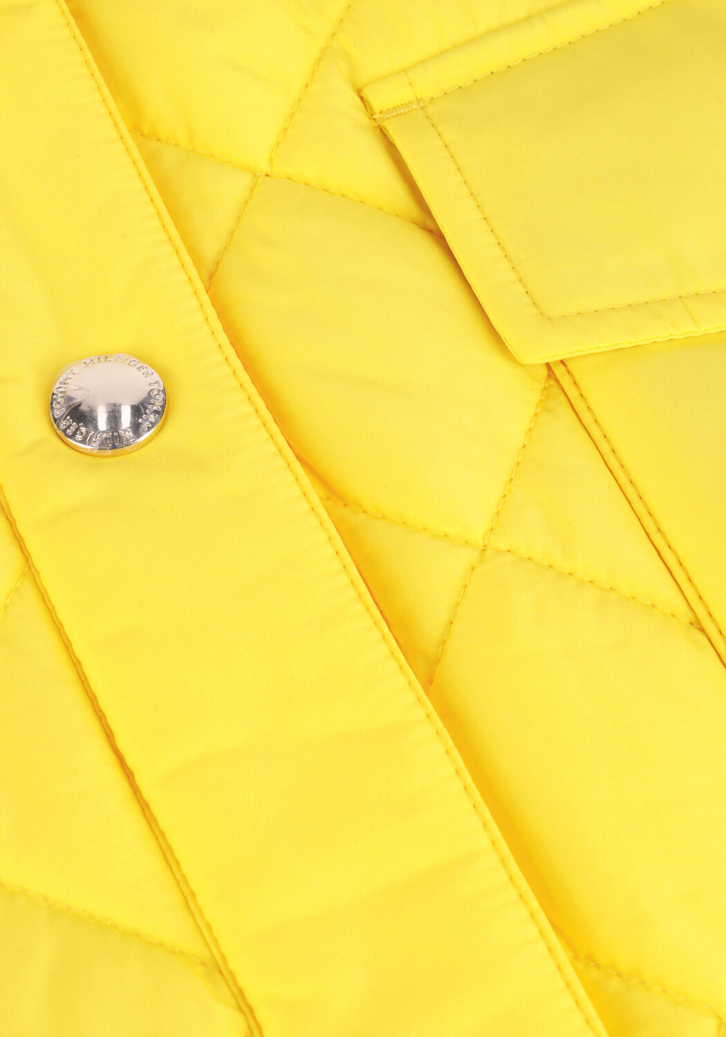 Gelbe TOMMY HILFIGER Wattierte Jack QUILTED SORONA LONG SHACKET - large