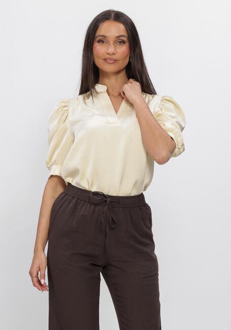 Gelbe NEO NOIR Blusen ROELLA HEAVY SATEEN BLOUSE - large