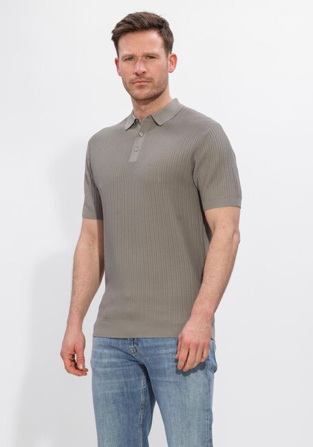 Taupe GENTILUOMO Polo-Shirt POLO 3 BUTTONS SS - large