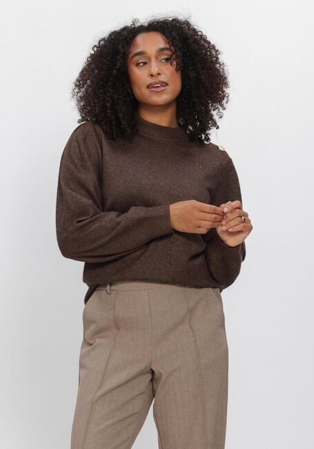 Braune NUKUS Pullover MOLLY PULLOVER STRASS - large