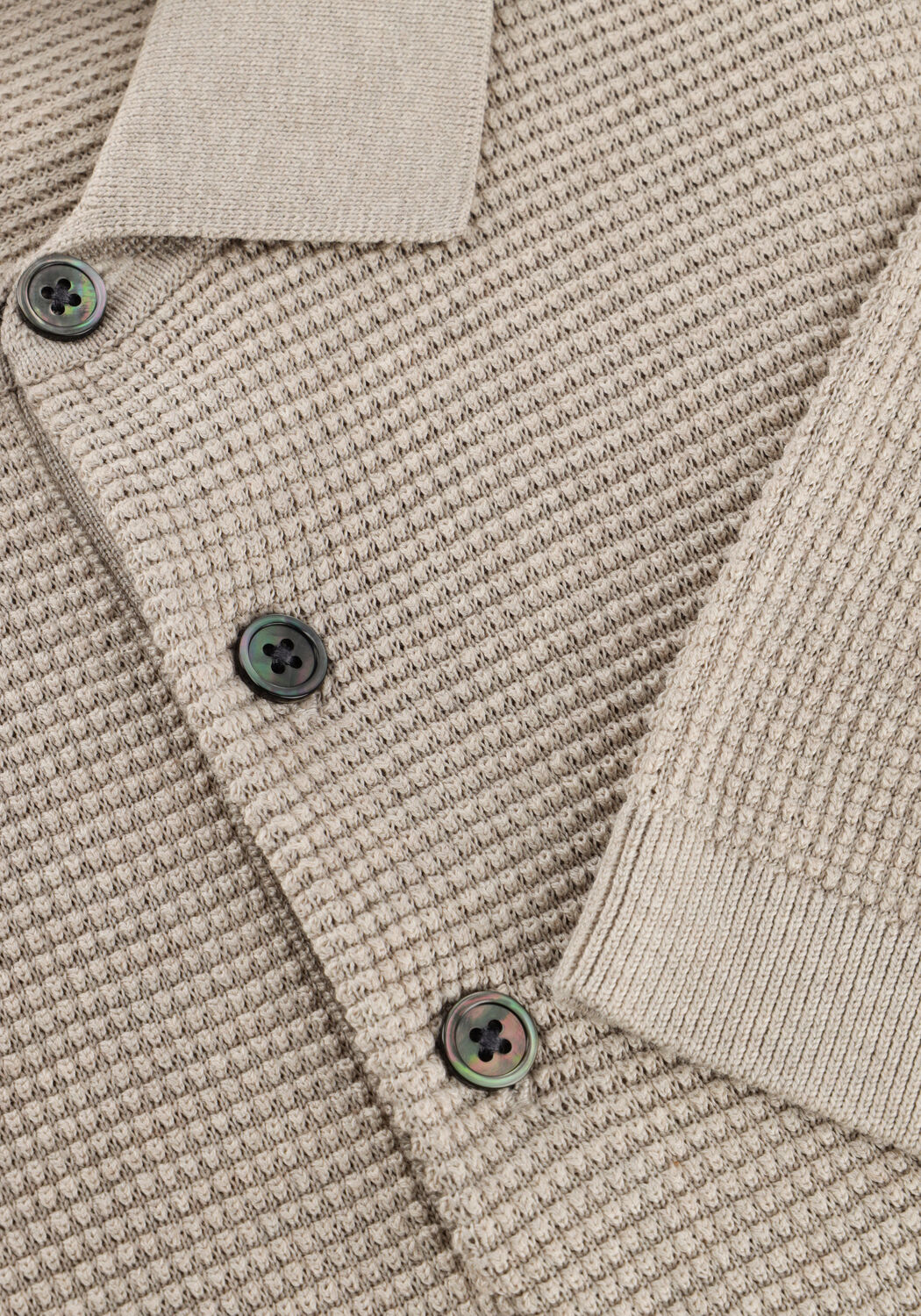 Beige PROFUOMO Polo-Shirt POLO SS AERO EASE WAFFLE STRUCTURE - large