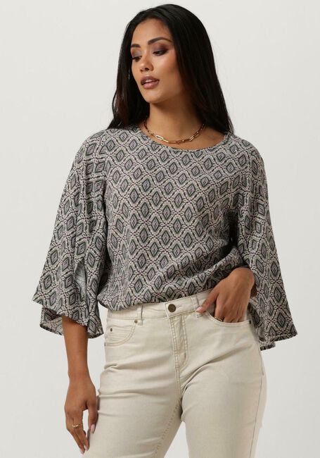 Mehrfarbige/Bunte SUMMUM Top TOP FLARE SLEEVES IKAT VISCOSE - large