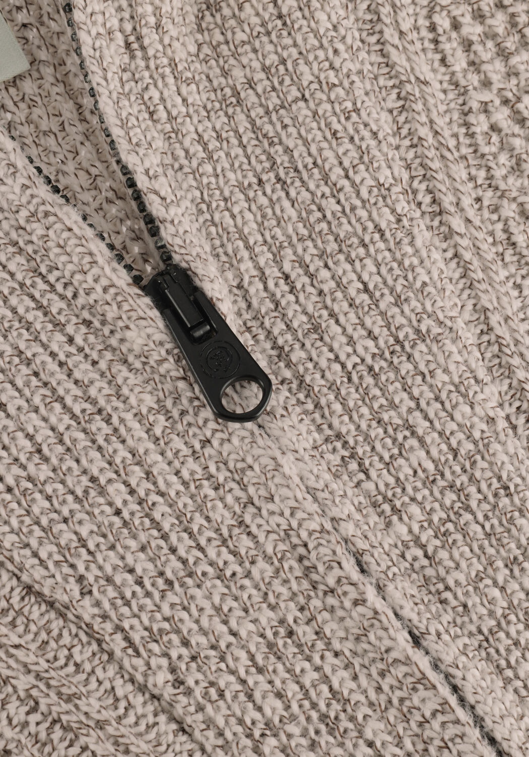 Beige CAST IRON Pullover HALF ZIP COLLAR COTTON HALF ZIP - large