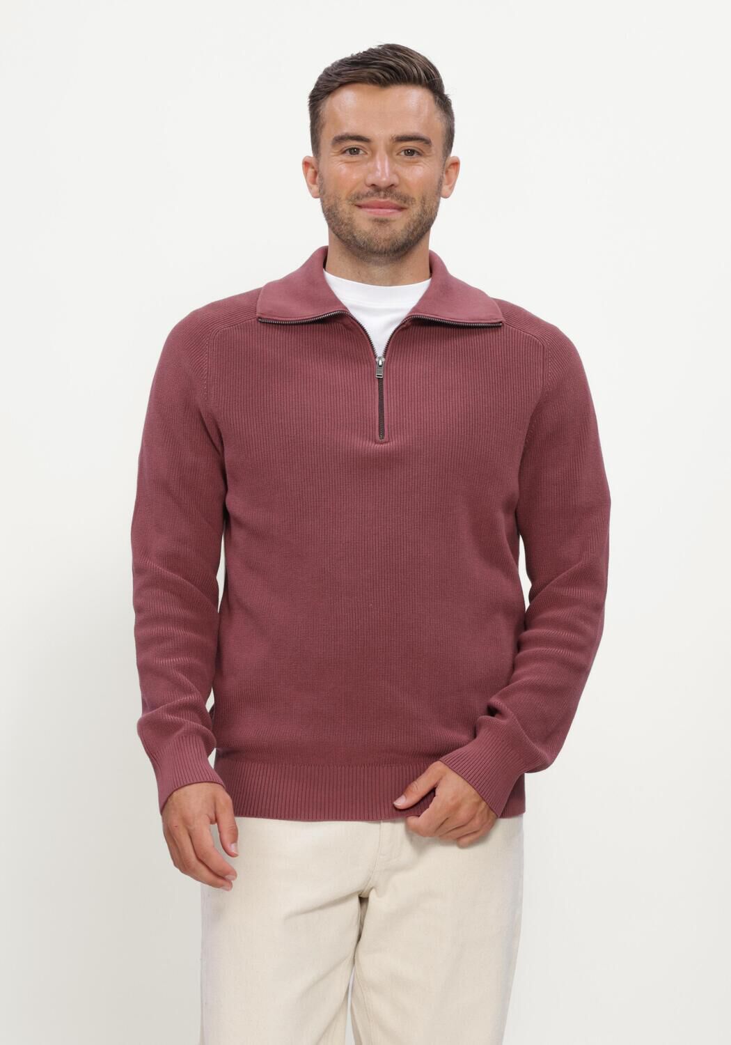 Bordeaux JC RAGS Pullover PULLOVER HALF ZIP EDGAR - large