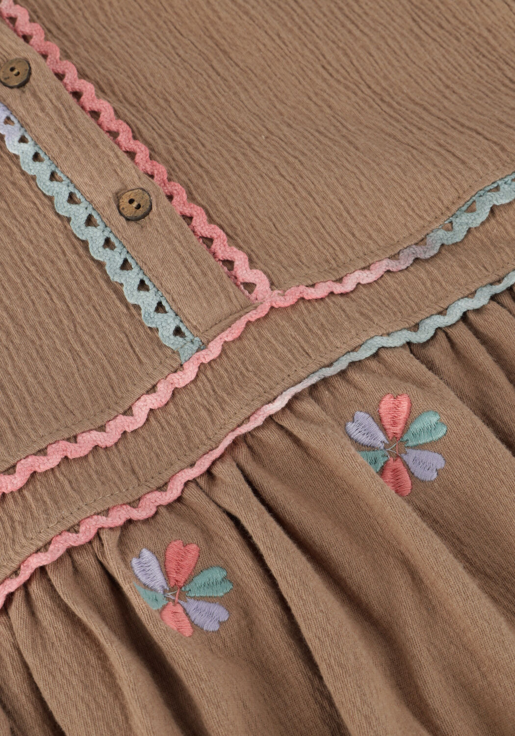 Braune YOUR WISHES Minikleid WAVY FLOWY DRESS - large