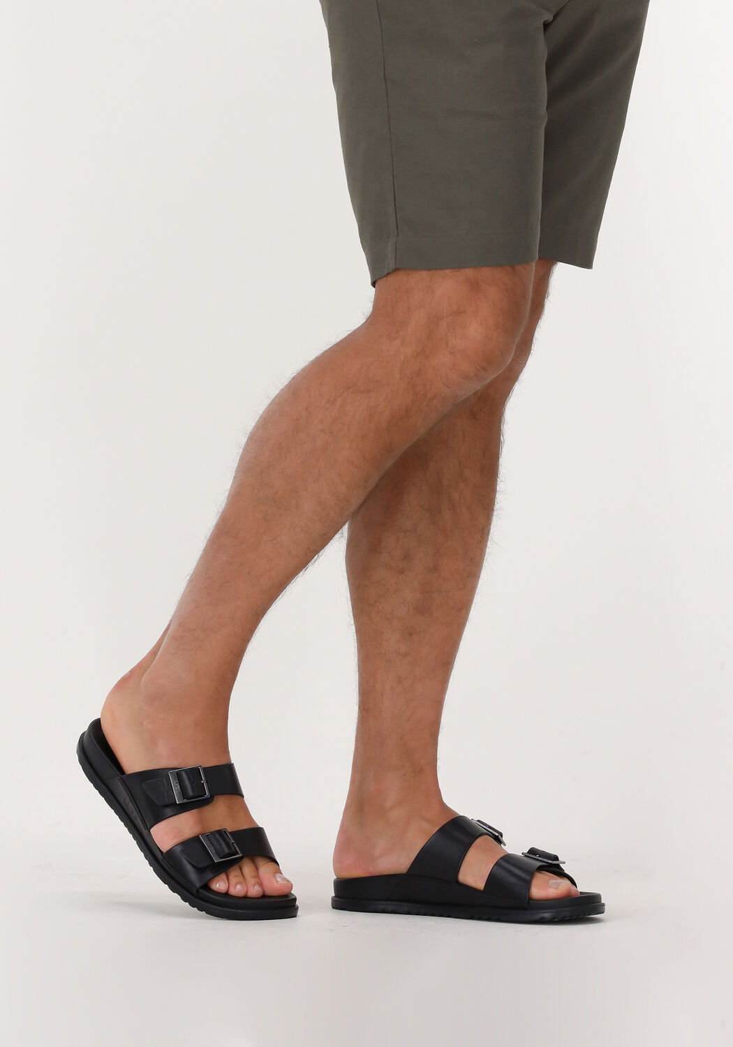 Schwarze UGG Pantolette M WAINSCOTT BUCKLE SLIDE - large